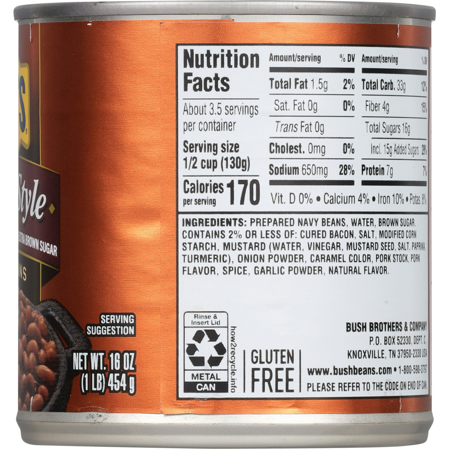 Bush's Country Style Baked Beans, Canned Beans, 16 oz Can
