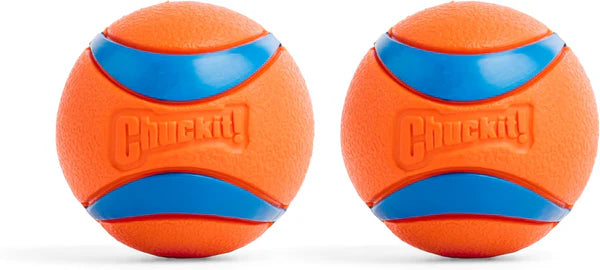 Ultra Bounce Fetch Balls – 2-Pack Medium Floating Dog Toys (2.5") for Active Dogs 20–60 lbs