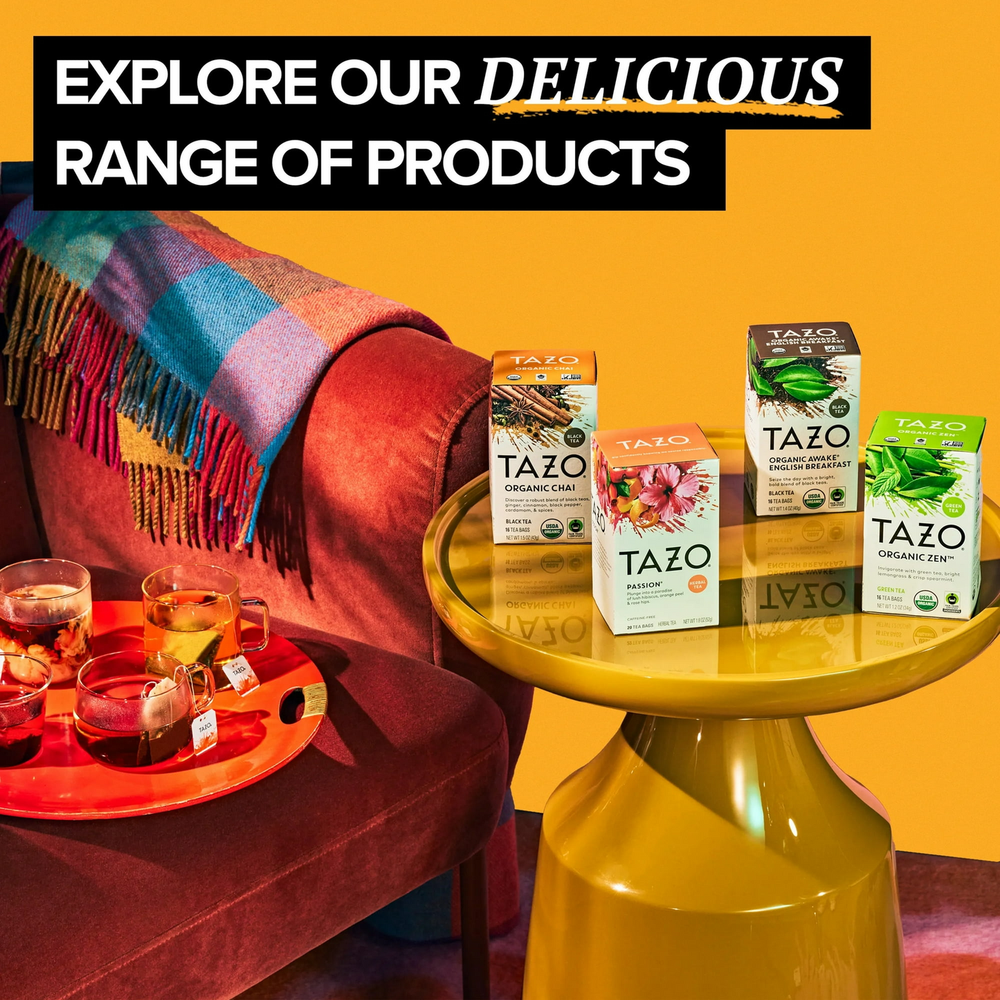 TAZO Organic Chai Black Tea Bags, 16ct