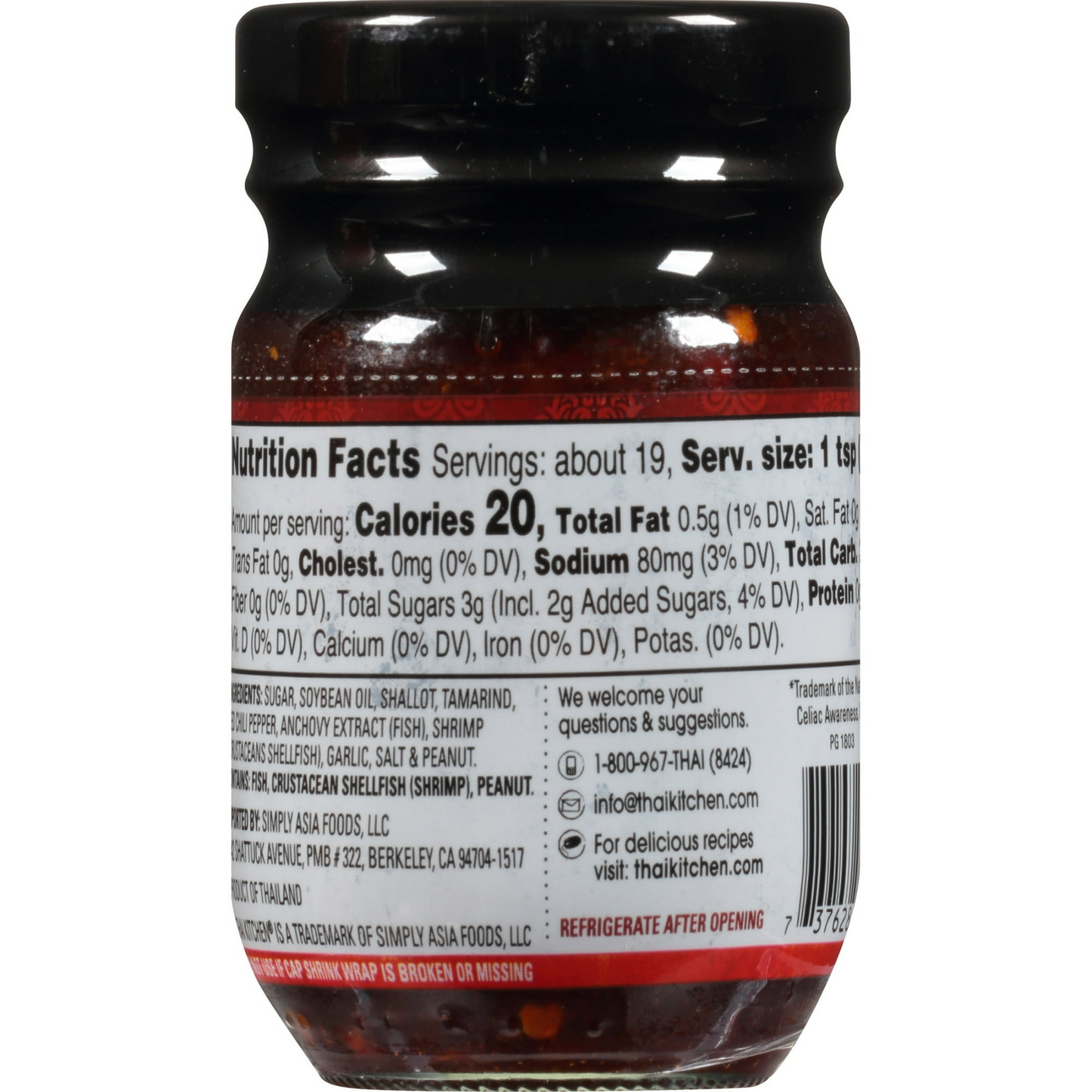 Thai Kitchen Gluten Free Gluten Free Roasted Red Chili Paste, 4.0 oz Jar