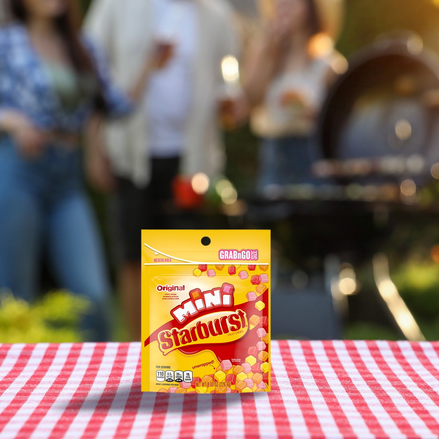 Starburst Minis Original Fruit Chews Chewy Candy, Grab N Go, 8 oz Bags