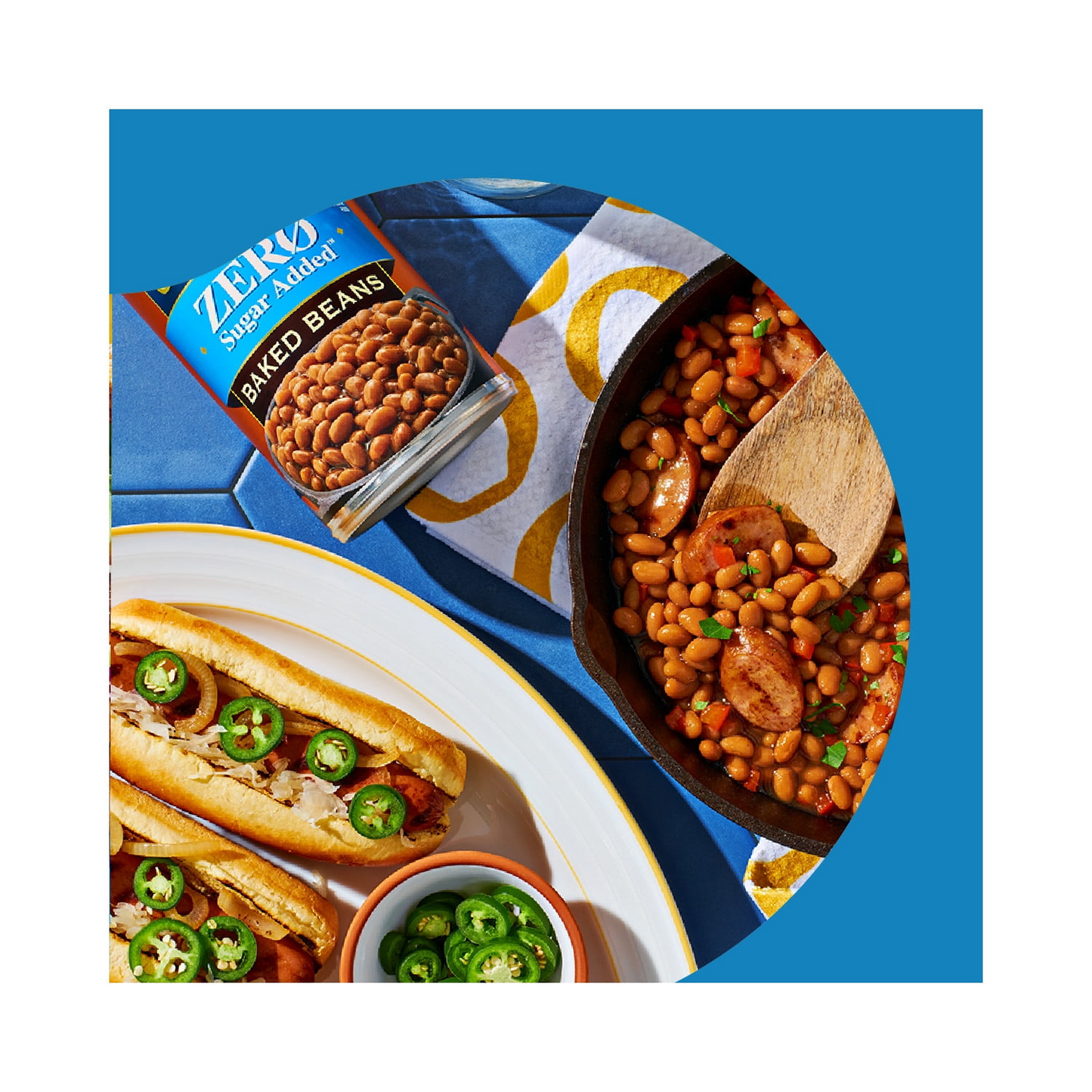 Bush's Zero Sugar Added Baked Beans, Canned Beans, 15.8 oz Can