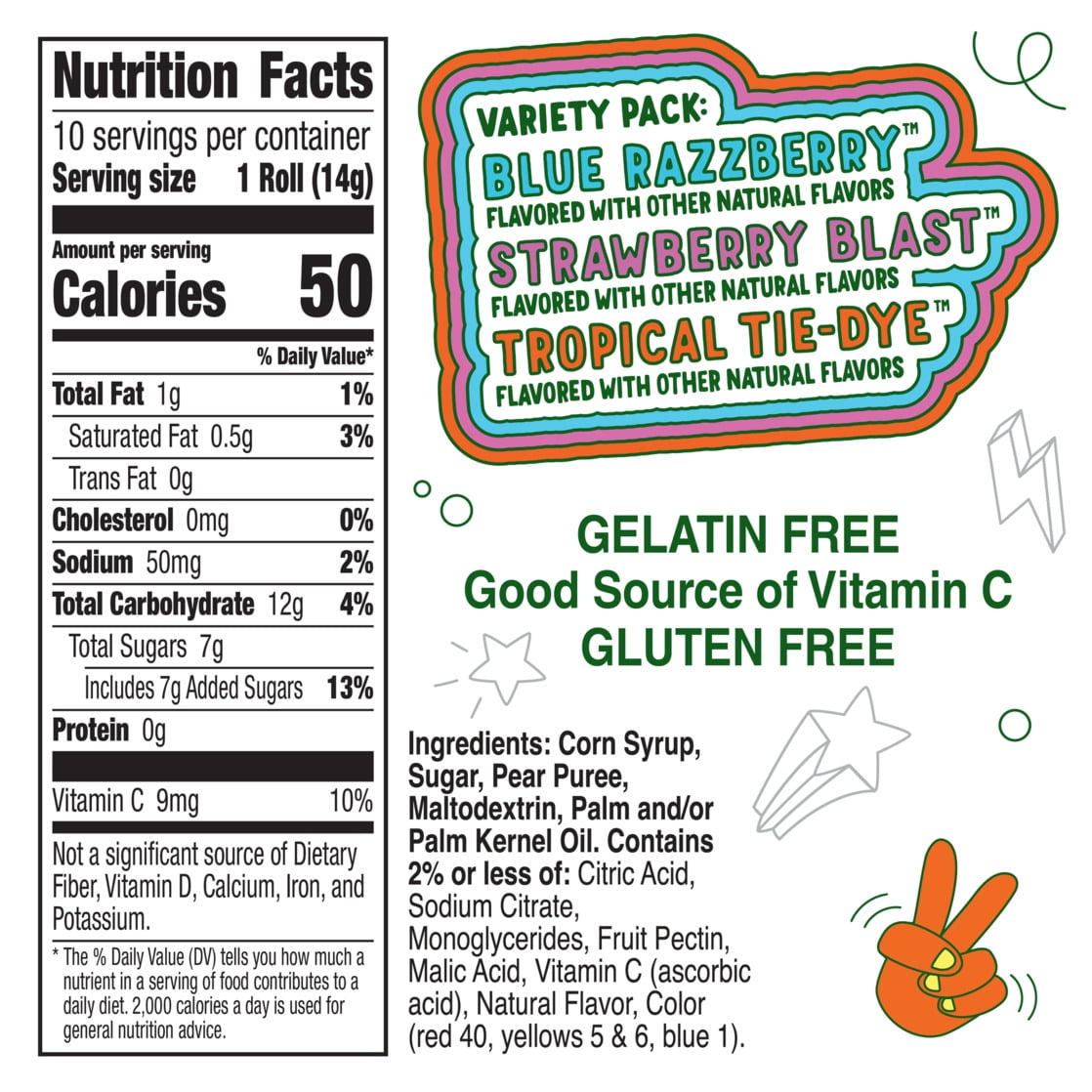 Fruit Roll-Ups Fruit Flavored Snacks, Stranger Things Edition, Variety Pack, 10 Count, 5 oz