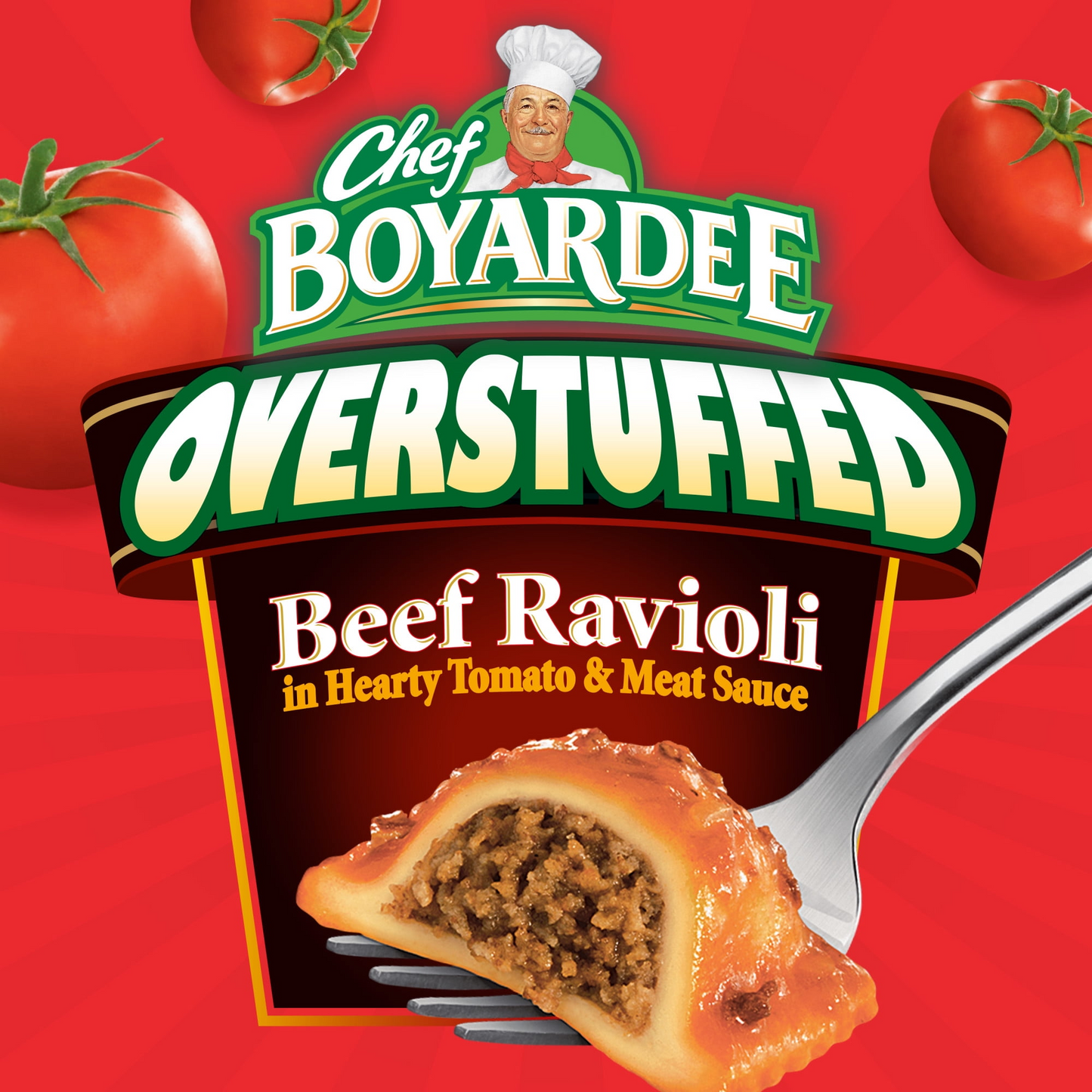 Chef Boyardee Overstuffed Beef Ravioli in Pasta Sauce, Ready-to-Eat Meal, 15 oz. Can