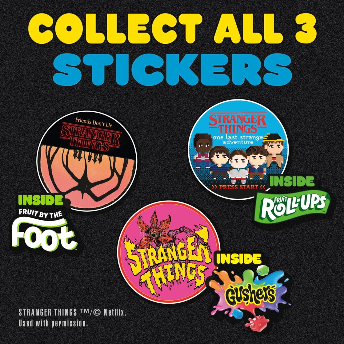 Fruit Roll-Ups Fruit Flavored Snacks, Stranger Things Edition, Variety Pack, 10 Count, 5 oz