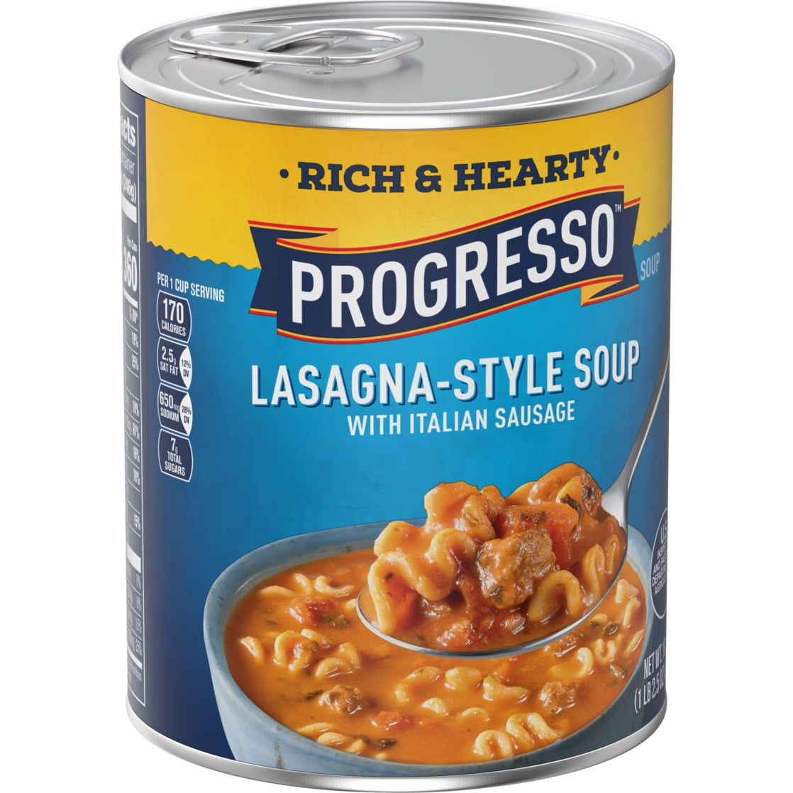 Progresso Rich & Hearty, Lasagna-Style Soup With Italian Sausage, Canned Soup, 18.5 oz.