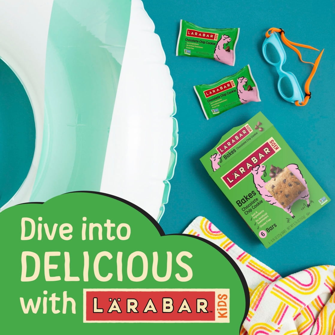 Larabar Kids Bakes Chocolate Chip Cookie Gluten Free Bars, 5.76 oz, 6 Ct