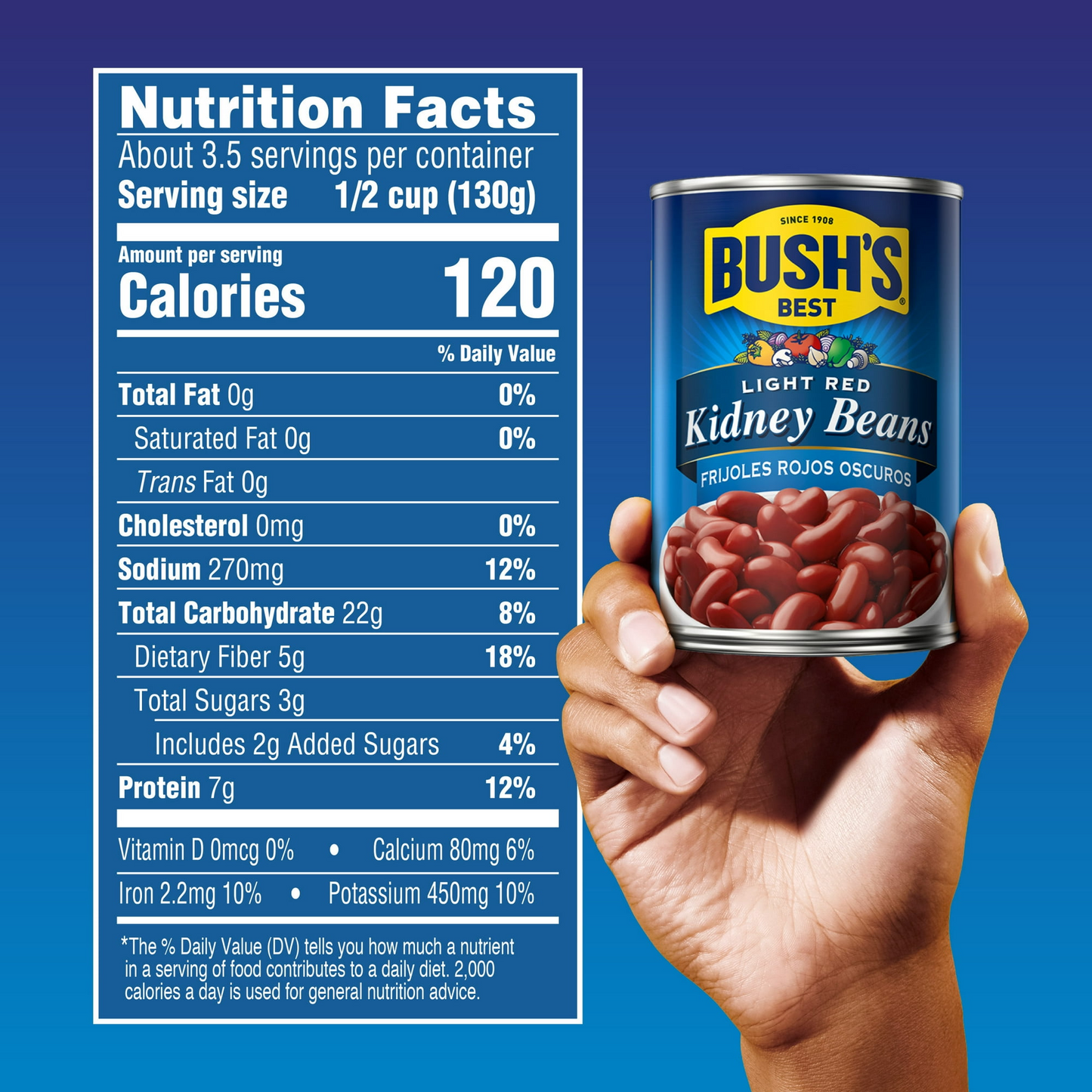Bush's Light Red Kidney Beans, Canned Dark Red Kidney Beans, 16 oz Can