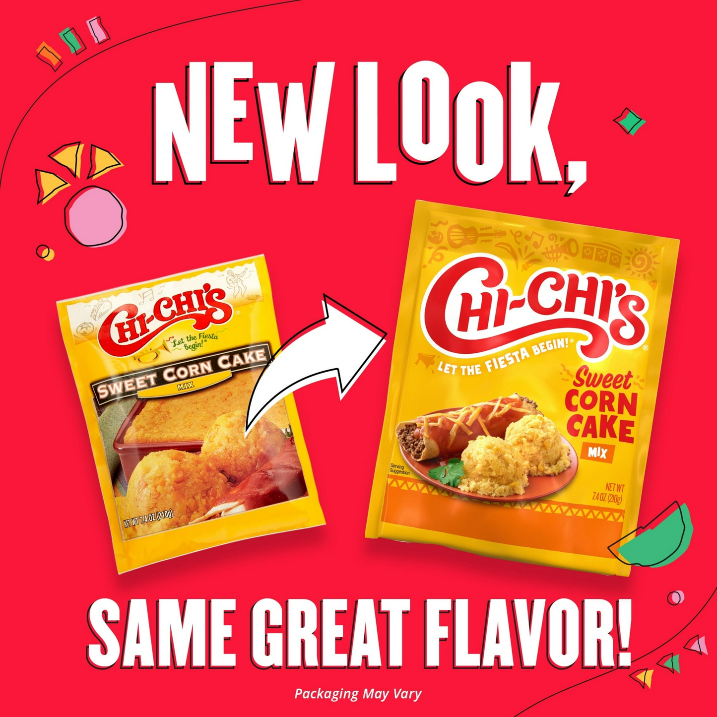 CHI-CHI'S Sweet Corn Cake Mix, Shelf-Stable, 7.4 oz Pouch, (12 Count)