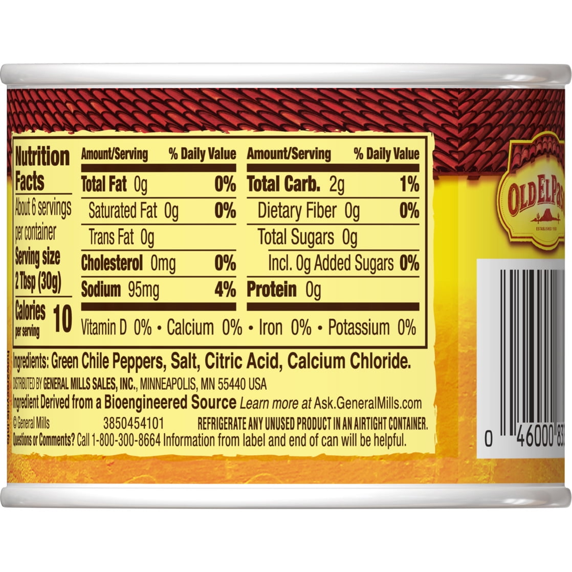 Old El Paso Mild Chopped Green Chiles, 7 oz.