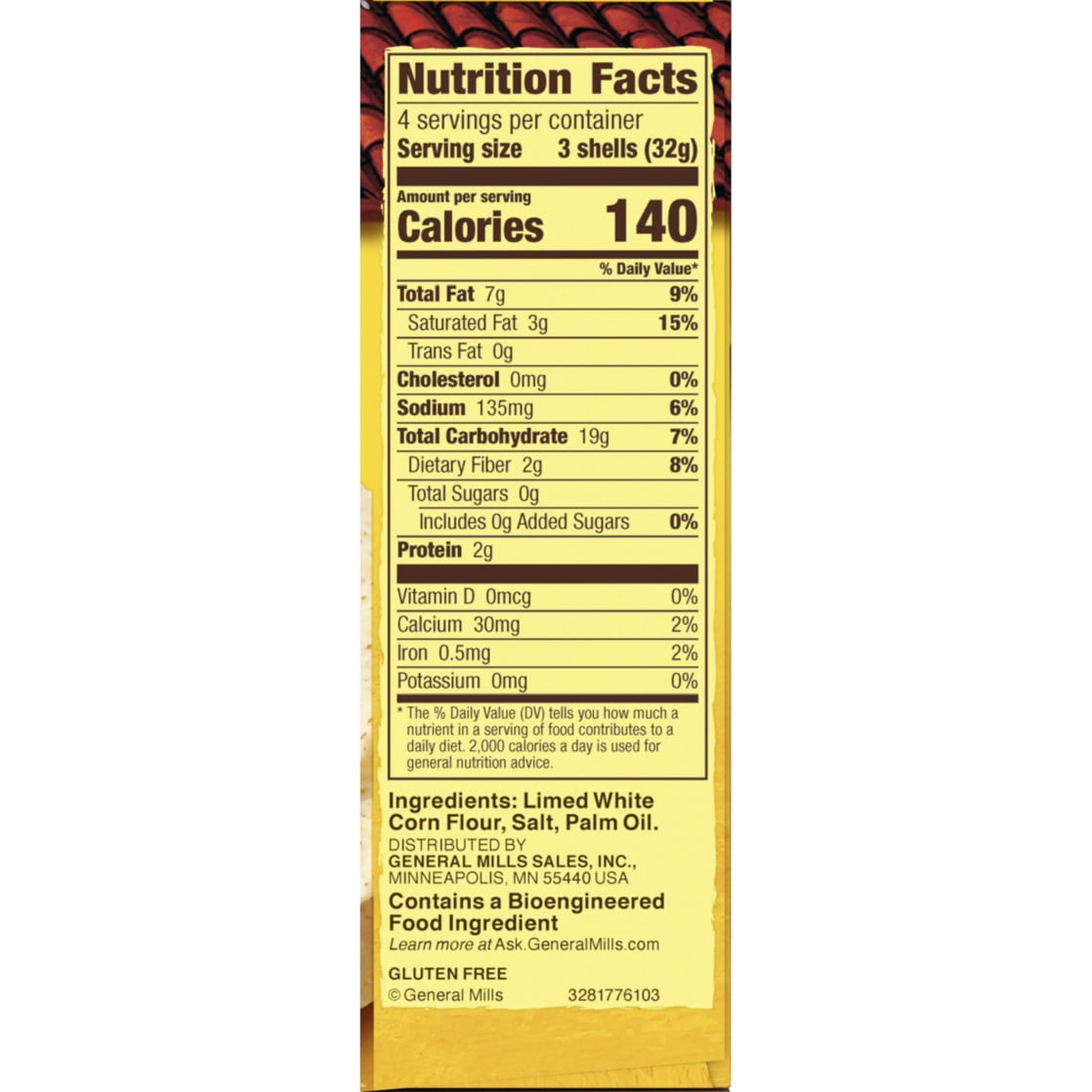 Old El Paso Crunchy White Corn Taco Shells, Gluten Free, 12 Ct., 4.6 oz.