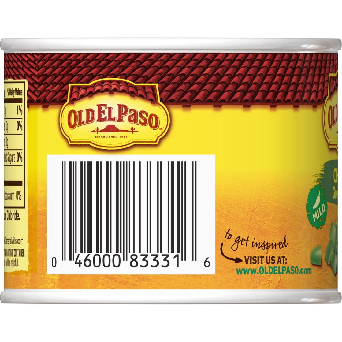 Old El Paso Mild Chopped Green Chiles, 7 oz.