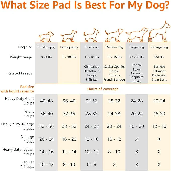 Amazon Basics Puppy Pads – XL 28x34", 5-Layer Leak-Proof Potty Training Pads (40-Pack)