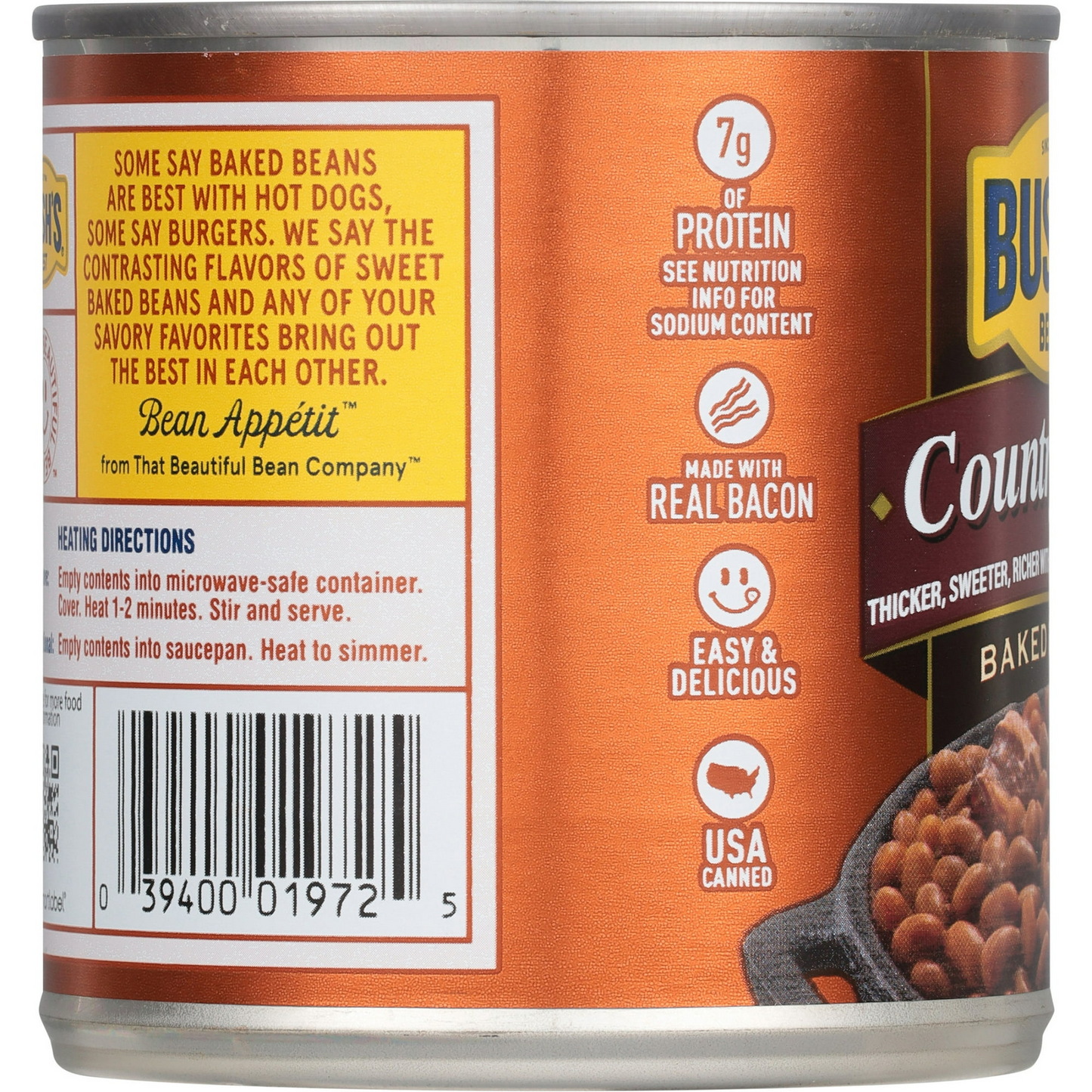 Bush's Country Style Baked Beans, Canned Beans, 16 oz Can