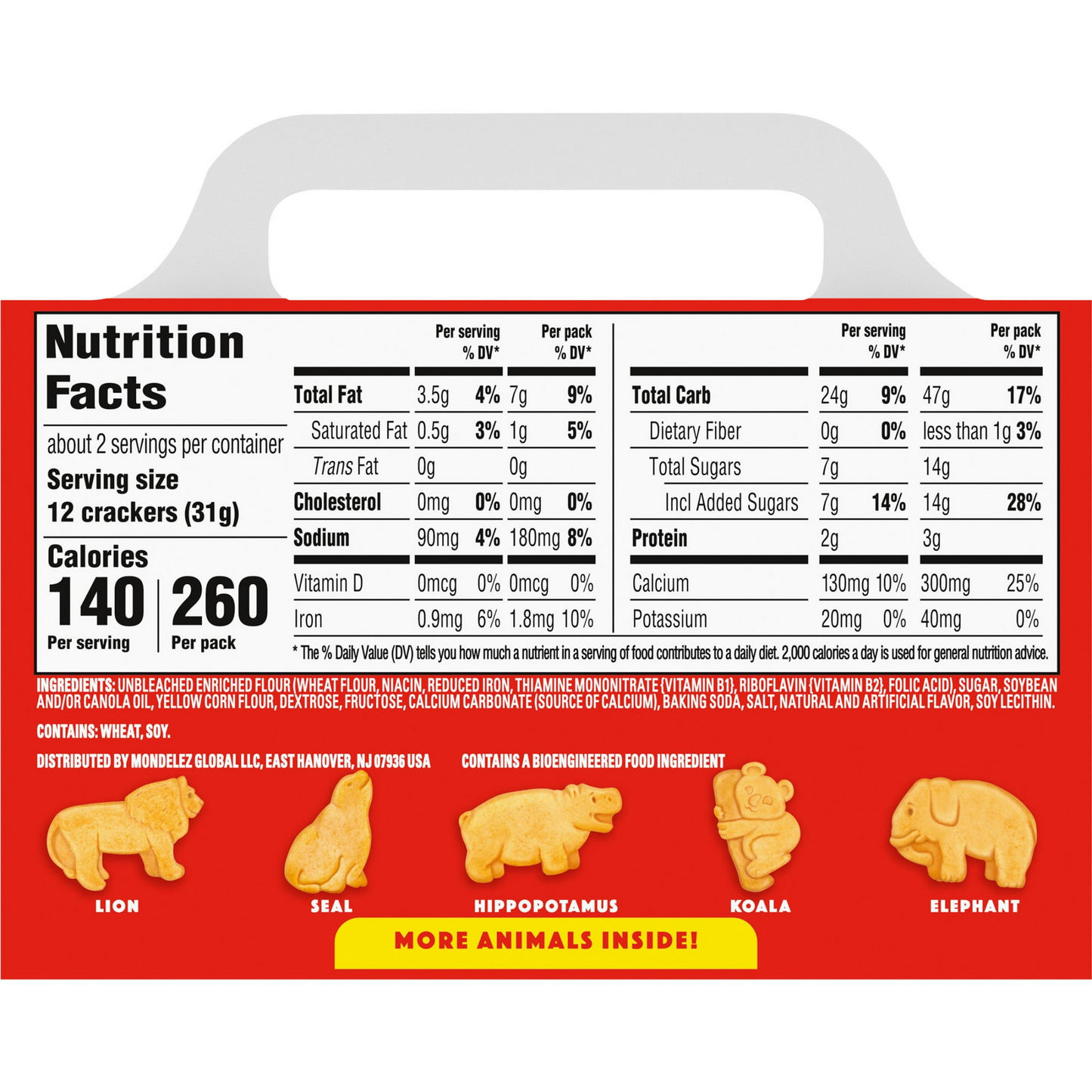 BARNUM'S Original Animal Crackers, Kids Snacks, 2.13 oz Box