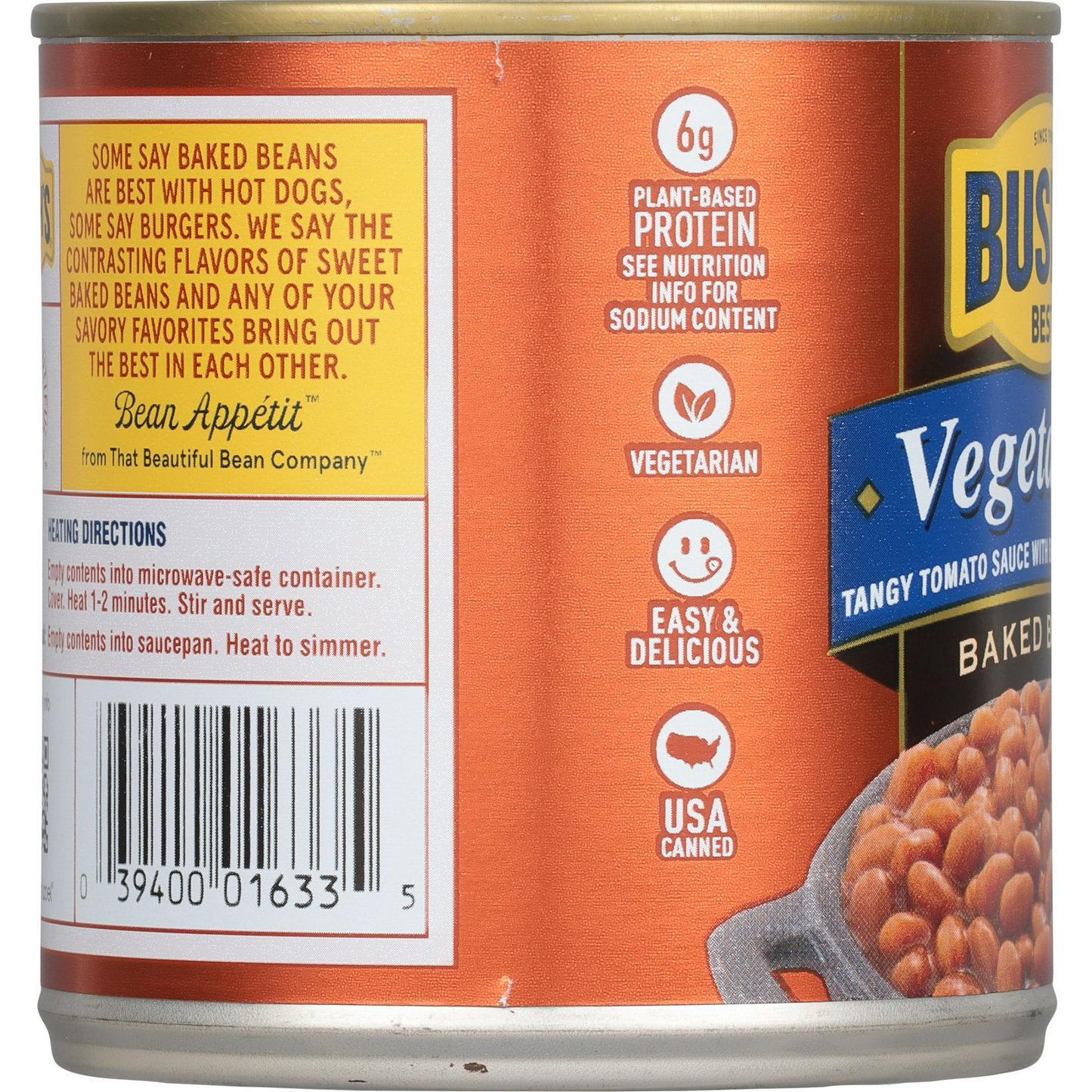 Bush's Vegetarian Baked Beans, Canned Beans, 16 oz Can