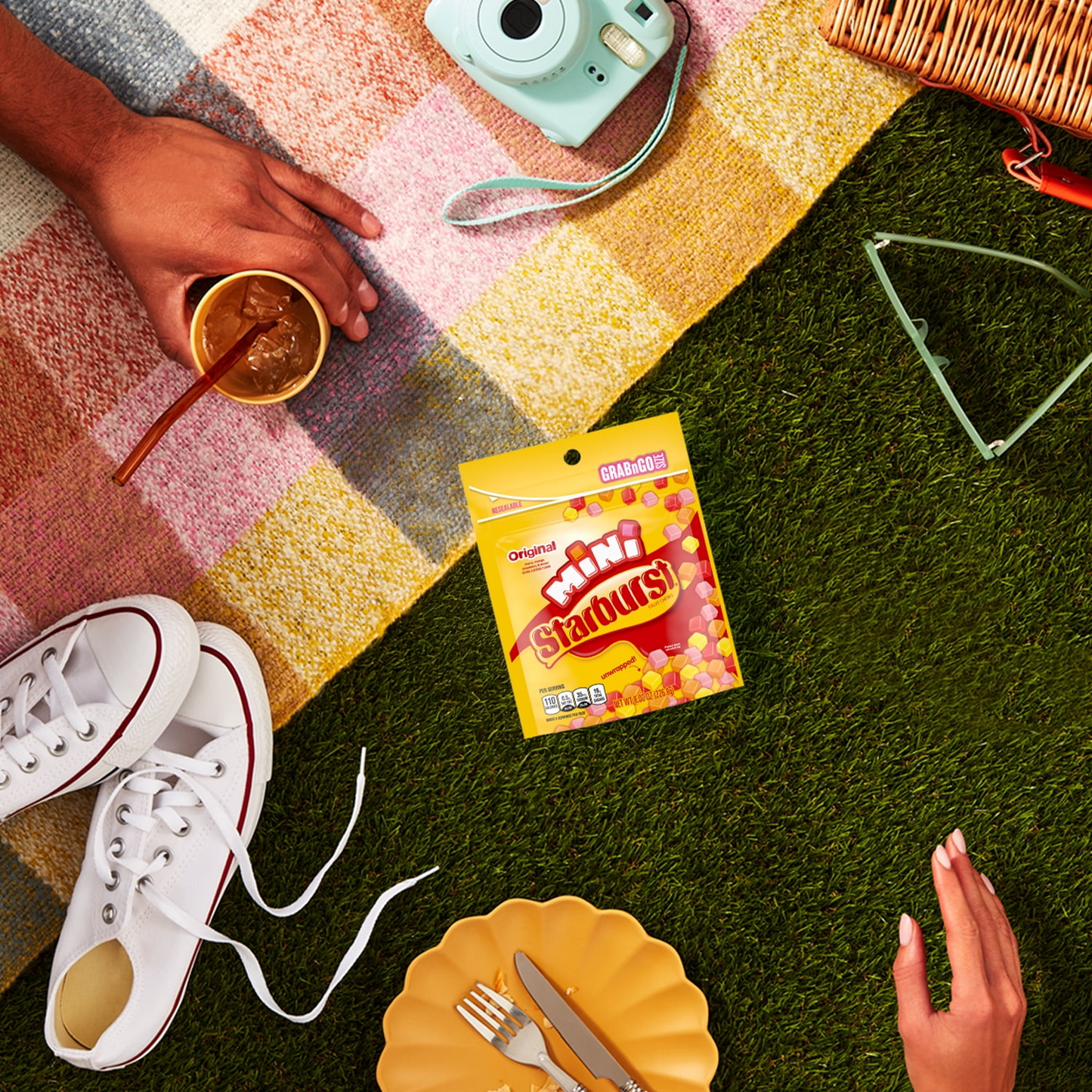 Starburst Minis Original Fruit Chews Chewy Candy, Grab N Go, 8 oz Bags