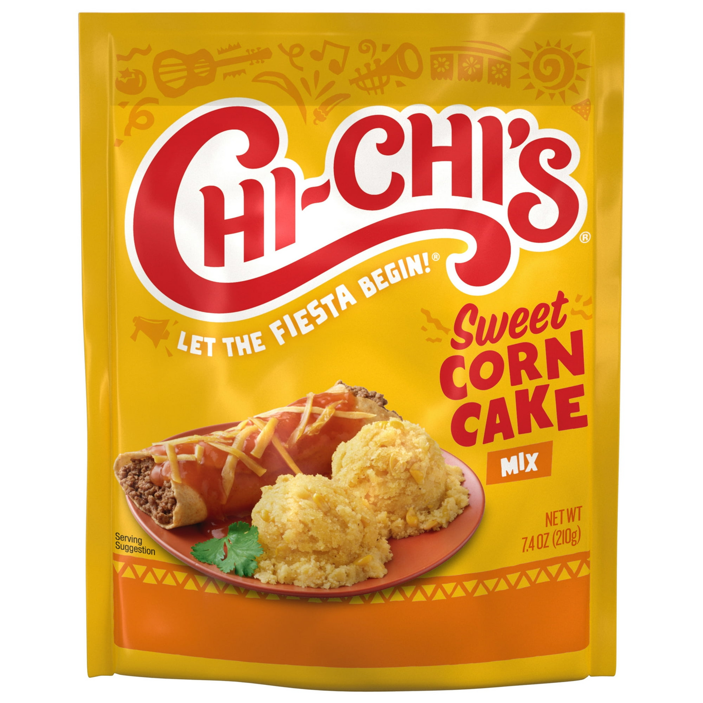 CHI-CHI'S Sweet Corn Cake Mix, Shelf-Stable, 7.4 oz Pouch, (12 Count)