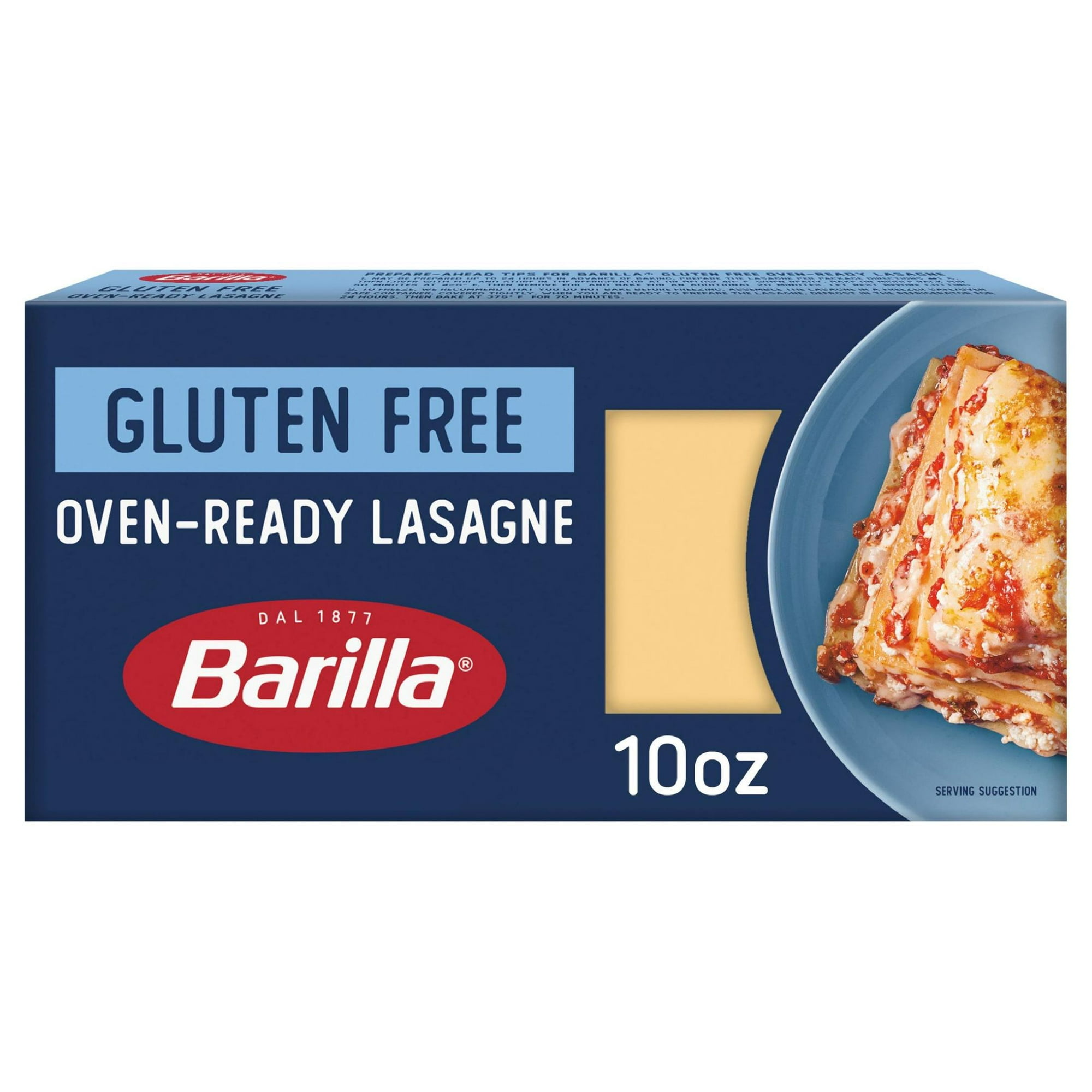 Barilla Gluten Free Oven Ready Lasagna Pasta, 10 oz
