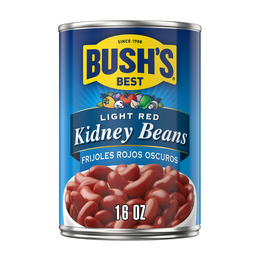 Bush's Light Red Kidney Beans, Canned Dark Red Kidney Beans, 16 oz Can
