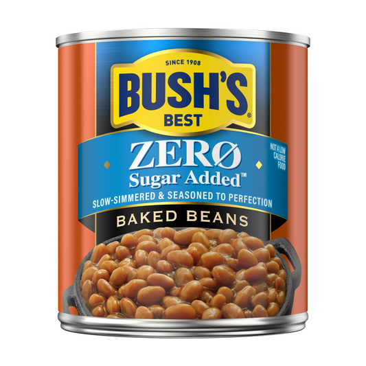 Bush's Zero Sugar Added Baked Beans, Canned Beans, 15.8 oz Can