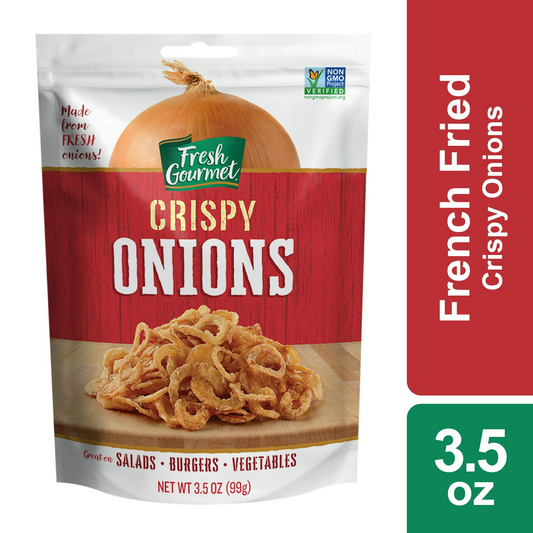 Fresh Gourmet Crispy Fried Onions, Salad Topping, Non-GMO, 3.5 oz