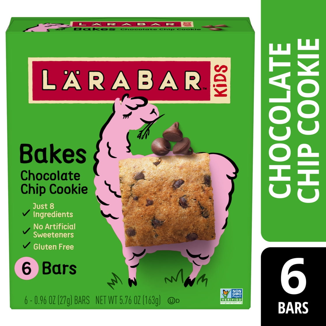 Larabar Kids Bakes Chocolate Chip Cookie Gluten Free Bars, 5.76 oz, 6 Ct