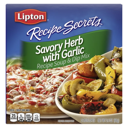 Lipton Recipe Secrets Savory Herb with Garlic Soup and Dip Mix, 2.4 oz, 2 Pack