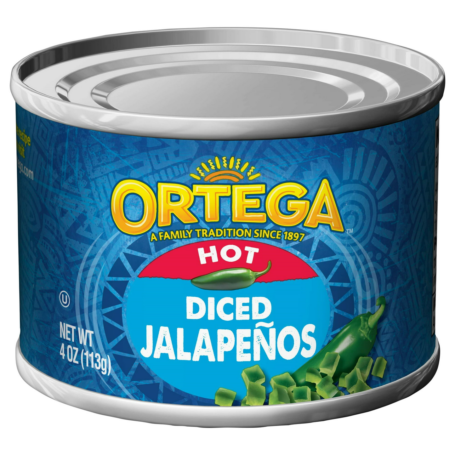 Ortega Hot Diced Jalapenos, Kosher, 4 oz Can