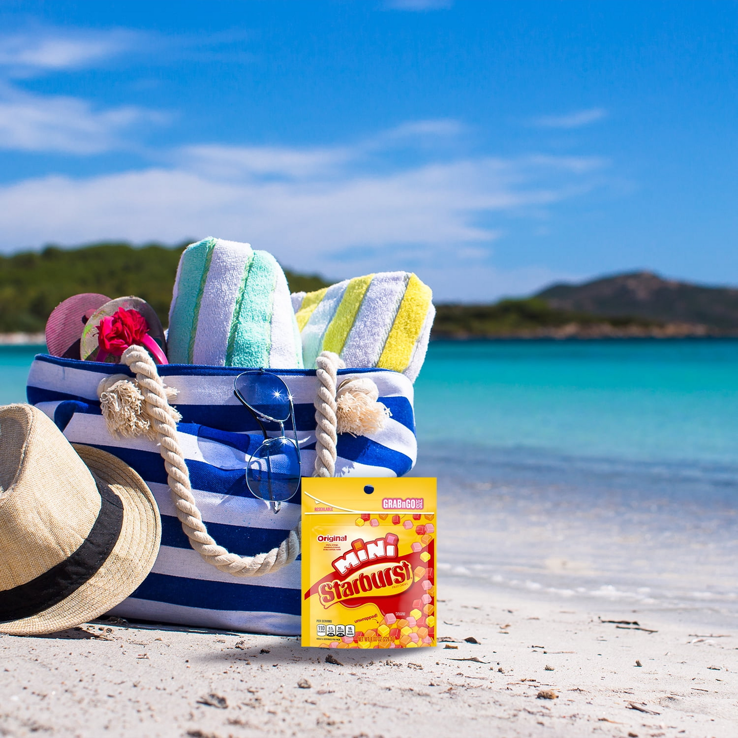 Starburst Minis Original Fruit Chews Chewy Candy, Grab N Go, 8 oz Bags