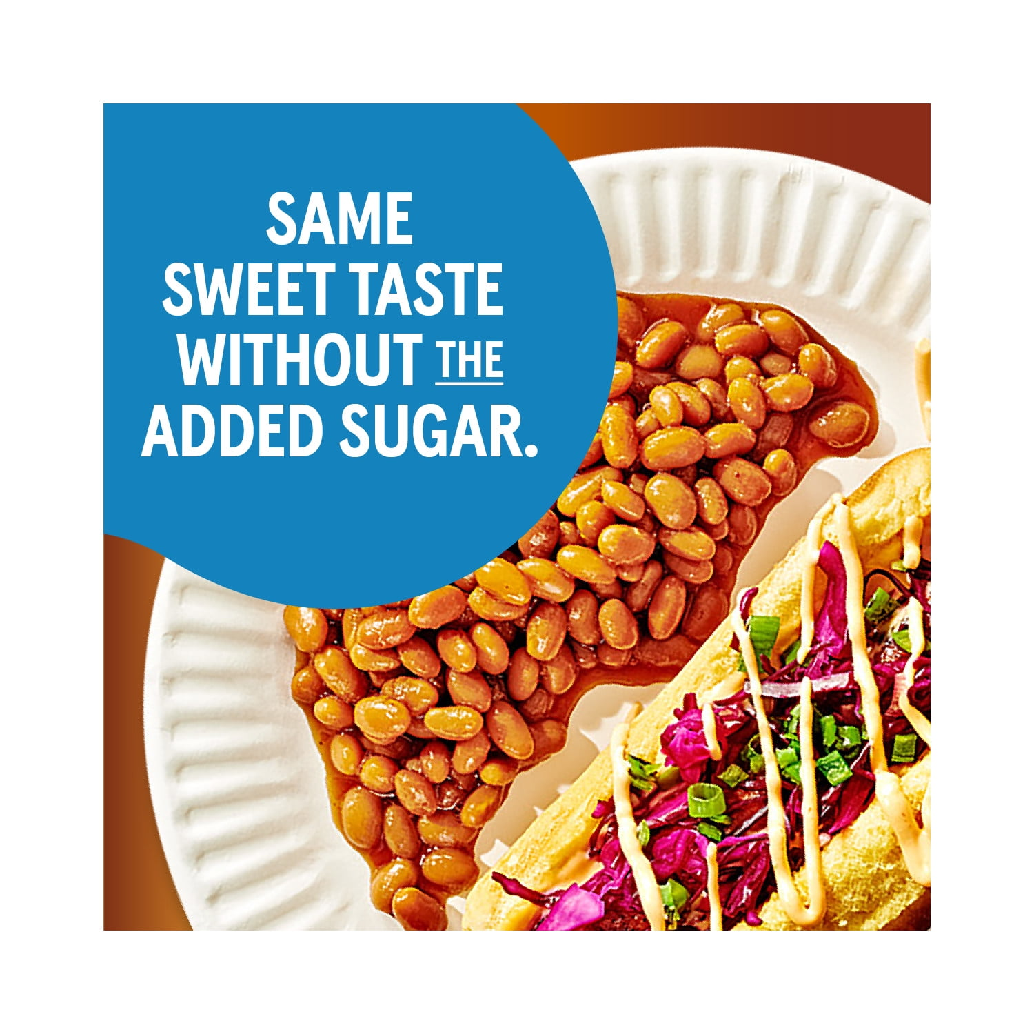 Bush's Zero Sugar Added Baked Beans, Canned Beans, 15.8 oz Can