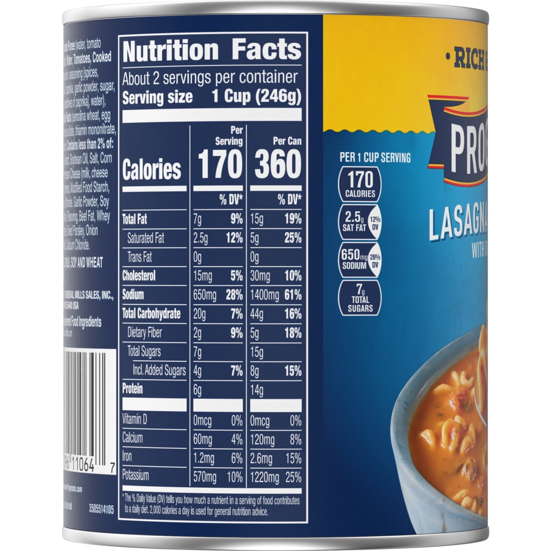Progresso Rich & Hearty, Lasagna-Style Soup With Italian Sausage, Canned Soup, 18.5 oz.