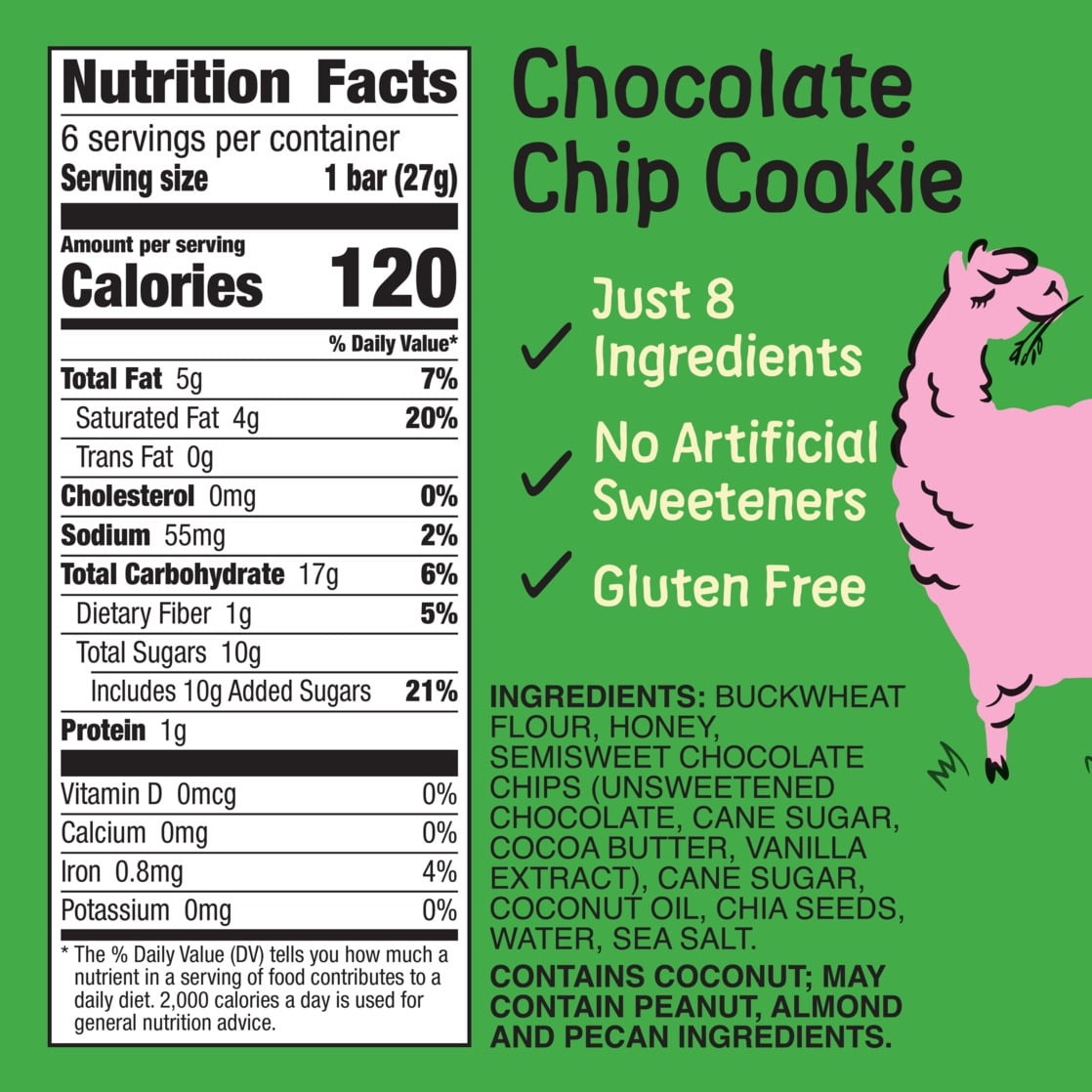 Larabar Kids Bakes Chocolate Chip Cookie Gluten Free Bars, 5.76 oz, 6 Ct