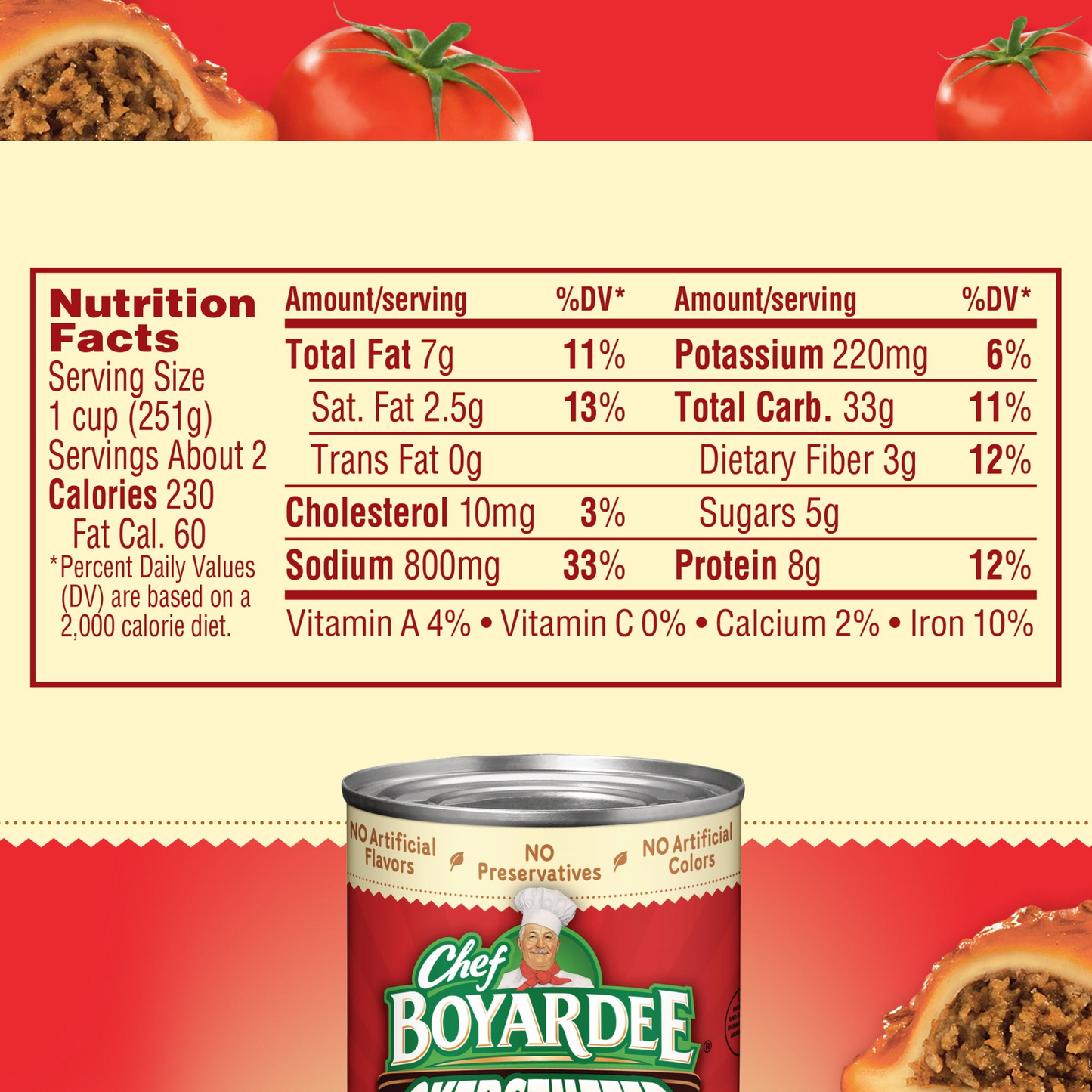 Chef Boyardee Overstuffed Beef Ravioli in Pasta Sauce, Ready-to-Eat Meal, 15 oz. Can