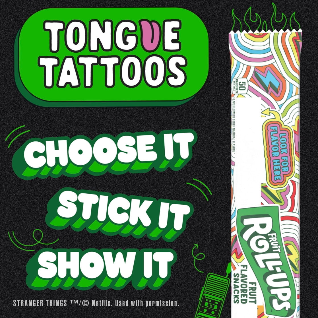 Fruit Roll-Ups Fruit Flavored Snacks, Stranger Things Edition, Variety Pack, 10 Count, 5 oz