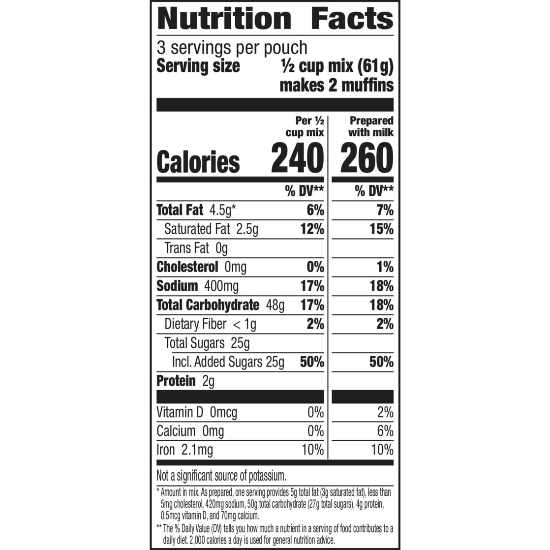 Betty Crocker Blueberry Muffin Mix, Easy Baking Mix, 6.5 oz.