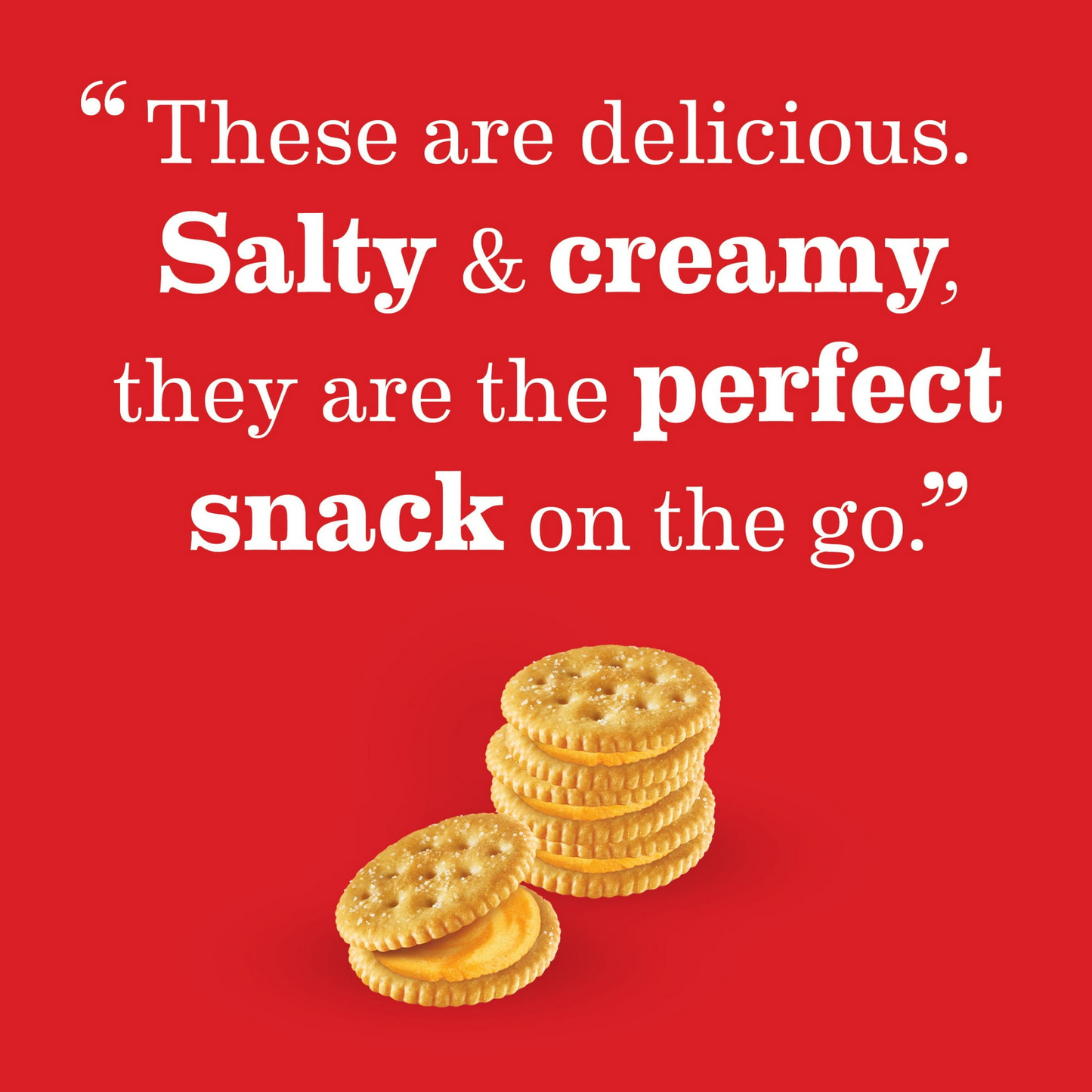 RITZ Cheese Sandwich Crackers, Lunch Snacks, 8 Snack Packs (6 Crackers Per Pack)