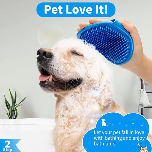 Top 3PCS Dog Bath Brushes for Easy Grooming – Scrub, Shampoo & Shine Your Pet’s Coat