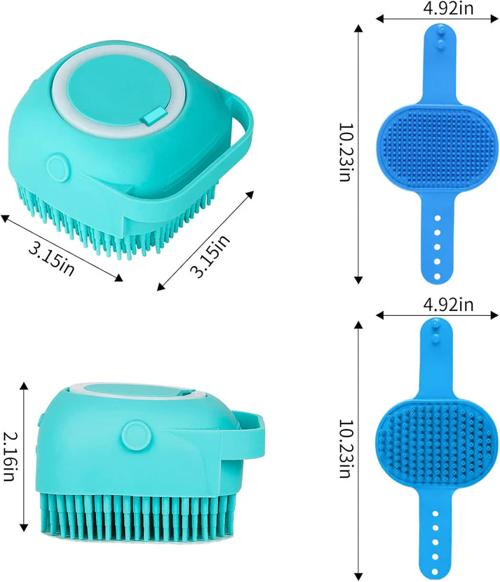 Top 3PCS Dog Bath Brushes for Easy Grooming – Scrub, Shampoo & Shine Your Pet’s Coat